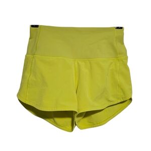 lululemon Speed Up High-Rise Lined Short Yellow Serpentine Size 0